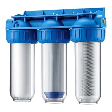 Naturewater NW-BR10B4 – Système de filtration 3 Étapes – 20,67 mm 1/2" – avec Filtre à sédiments Charbon actif Bioc et Granulés – Eau potable