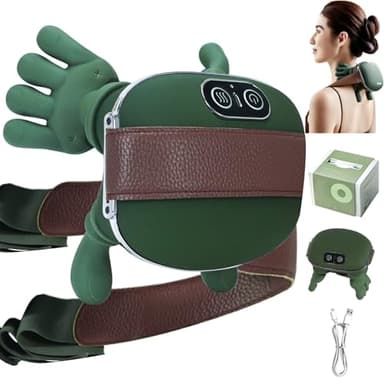 ideallife Masseur Cervical, Masseur Dos Et Cervicales Avec Chaleur, Appareil de Massage Bionique 4D pour le Cou Sans Fil, Ergonomique Coussins de Nuque Massants, Cadeaux Pour Maman, Femmes et Hommes