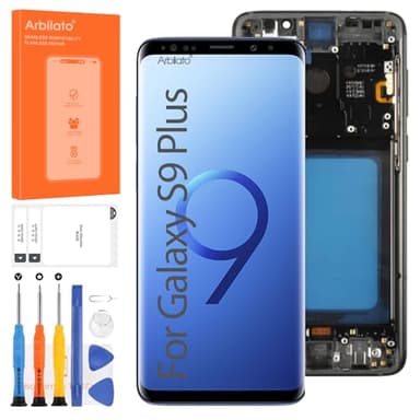 Écran de remplacement non original pour Samsung Galaxy S9 Plus Écran LCD SM-G965F, SM-G965U Écran tactile Digitizer Assemblée Pièces de réparation avec cadre (Noir sans fonction d'empreintes digitales