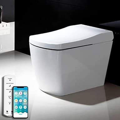 Toilettes japonaises intelligentes Sendai | Nettoyage par bidet | Séchage à l'air chaud | Télécommande et application | Vidange automatique | Siège chauffant (sortie au sol).
