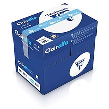 Clairefontaine A4 80g . Carton de 5 ramettes de 500 feuilles