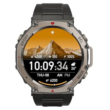 Reiteag Sekoda GPS Smartwatch Double Fréquence, Plus de 170 Données De Fitness et De Santé, Autonomie De La Batterie De 15 Jours, Fréquence Cardiaque et SPO₂, Étanche, (Noir)