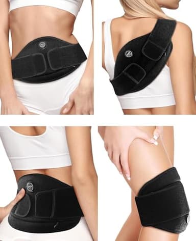 uncn Ceinture Chauffante Lombaire Polyvalent avec Housse Lavable | Bouillotte Ceinture Batterie 3000 mAh | Action à un Clic | Coussin chauffant portable sans fil | 2 niveaux de température