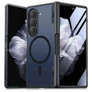 MOBOSI Coque de Protection à charnière magnétique pour Z Fold 5, Porte-Stylo Fold 5, Compatible avec MagSafe, Protection d'écran Avant intégrale pour Samsung Galaxy Z Fold 5, Noir