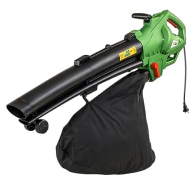 Aspirateur Souffleur Broyeur Électrique 3 en 1 de 3000 W, 270 km/h – Sac de 45 L – Réduit de 90% Le Volume des Déchets et Feuilles – Confort Ergonomique – Utilisation Prolongée sans Effort