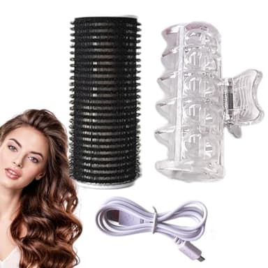 Bigoudis chauffants USB - Bigoudis portables, rouleaux électriques, outils de coiffage, auto-adhésifs, portables pour cheveux moyens