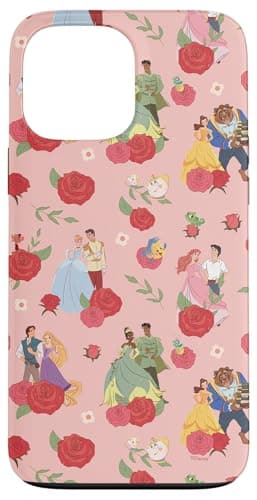 Disney Princess Saint Valentin Couples et amis heureux Coque pour iPhone 13 Pro Max