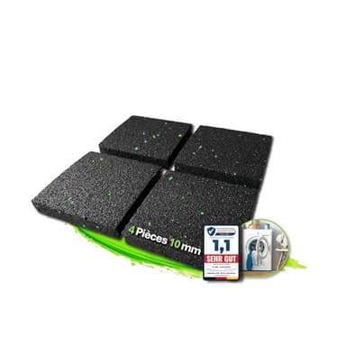 CLARE Tapis Anti Vibration Machine à Laver et Pieds Antivibrants | Stabilisateur Machine à Laver | Réduit Bruit et Vibrations | Patins Antidérapants Haute Qualité | Lot de 4 Pièces