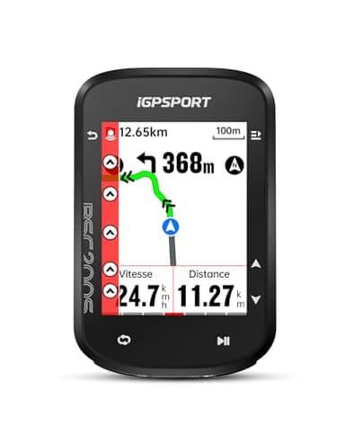 iGPSPORT BSC200S Compteur Velo sans Fil, Écran Couleur de 2.4" Navigation Routière, Enregistrement Continu Détection de Mouvement Navigation à Une Touche Compteur Velo GPS