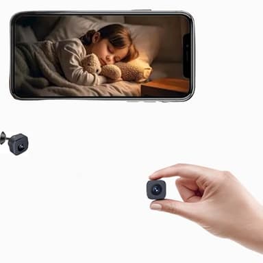 PVZLEXN Camera Espion Mini sans Fil WiFi 1080P Caméra Espion Invisible Micro Petite Extérieur Discrete a Distance Maison de Interieur Extérieur Surveillance Spy Cam Grande Enregistrement Black