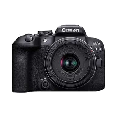 Canon EOS R10 Appareil Photo Hybride Format APS-C 24 Mpixels Noir Plus Objectif Canon RF-S 18-45mm F4.5-6.3 is STM Standard