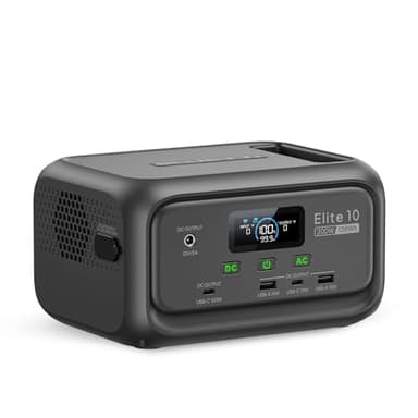 BLUETTI Elite 10 Générateur Électrique Portable, 128Wh Batterie Nomade LiFePO4 avec Prise CA 200W, Générateur Solaire Recharge Rapide pour Camping, Alimentation de Secours Domestique et Vacances