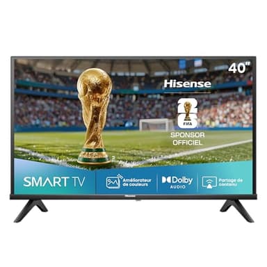 Hisense Téléviseur connecté 40 Pouces 40A4Q - Full HD 60Hz, Mode Sport IA, Dolby Audio, VIDAA OS avec Youtube, Netflix, Canal + (modèle 2025)