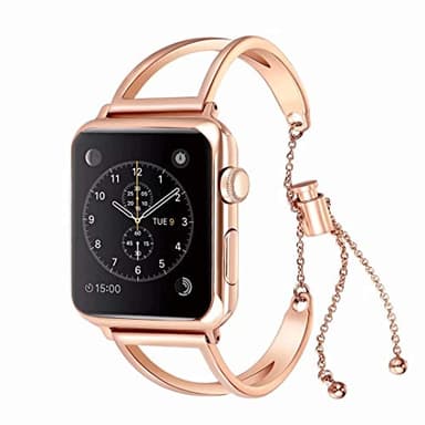 Bracelet Acier Compatible avec Apple Watch 42mm, Métal Bracelet de Remplacement Bracciale Femmes Strap de Montre Réglable Compatible avec iWatch 38mm 40mm 41mm 42mm Série SE 11 10 9 8 7 6 5 4 3 2 1