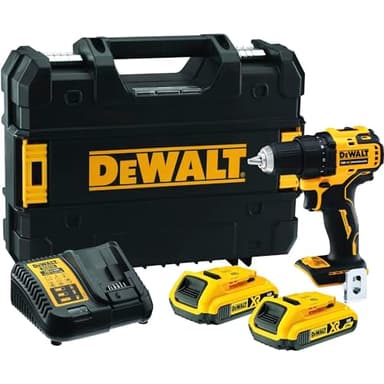 DEWALT Perceuse-visseuse compacte XR 18V avec 2 batteries de 2,0 Ah, DCD708D2T-QW