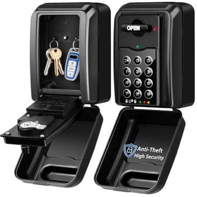 ENONEO Grande Boite à Clés Securisee Exterieur | Anti-vol & Privilèges Administrateur | Boite à Clefs Murale avec Code 6 Chiffres Digital Boitier a Clef Étanche Antirouille Combination Lock Box