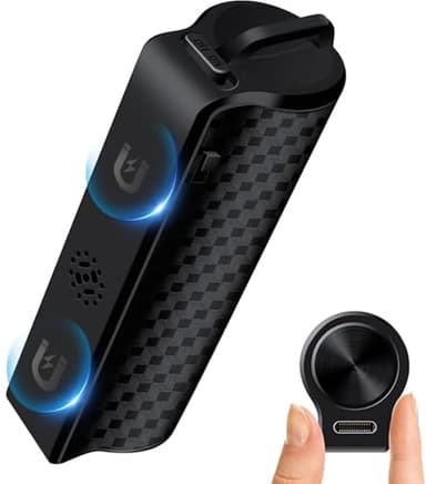 Enregistreur Vocal Espion magnétique de 30 Jours d'enregistrement continu, Mini Dictaphone Commande vocale, Enregistrement en Une Touche, Rechargeable par USB Voice Recorder Enregistreur Vocal