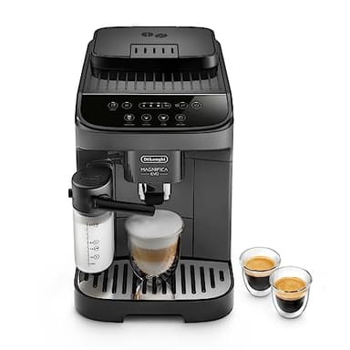 De’Longhi Magnifica Evo - Perfetto Machine à Café Automatique avec LatteCrema Mousseur à Lait Automatique, 4 Boissons Enregistrées, Commandes Soft Touch, Gris Foncé (ECAM292.52.GB)