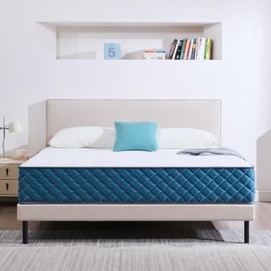 Hiimgo Matelas 160x200x22 cm Matelas à Ressorts Ensachés Indépendant et Mousse à Mémoire De Forme, Dureté Moyenne, Durable, Soutien Parfait, Respirant (160x200x22)