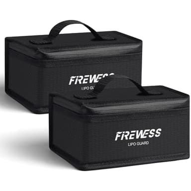 Lot de 2 sacs de sécurité Lipo ignifugés pour batterie au lithium ignifuges et anti-explosion, pochette de rangement pour batterie Lipo pour charge et stockage