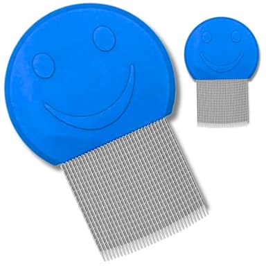 Peigne Anti Poux | Anti Lentes & Œufs | Acier Inoxydable | Enfant Adulte Bébé | Dents Fines Métal pour Cheveux Fins Épais Bouclés | Élimine Parasites Naturellement | Anti Puces Tiques Chien et Chat