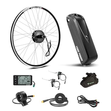 YOSE POWER Kit de Conversion Ebike 26'', Roue arrière 36V350W, kit de Conversion vélo électrique pour Cassette avec Batterie 36V18Ah pour MIFA
