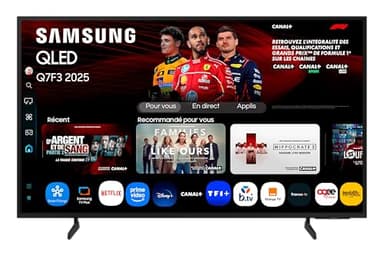 Samsung TV 65 Pouces QLED 65Q7F3 4K Smart TV avec Vision AI, 100% Volume de Couleur Quantum Dot et Plus de 500 Chaînes TV Plus