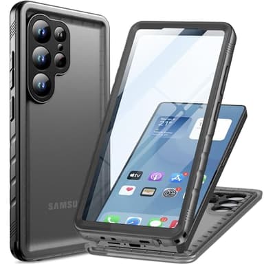 Cozycase Coque Top Antichoc Etanche pour Samsung Galaxy S25 Ultra Militaire 360 Intégrale Anti Choc Chute Poussière Eau Protection Ecran Incassable Rigide étui Double Chantier S 25 Waterproof Case