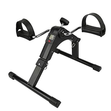 Mini Vélo d'Appartement Mini Exercise Bike Portable Pedal Exerciser Gym Fitness Leg Arm Training Adjustable Resistance with LCD Display for Women and Men-37 * 50 * 23.5 cm-noir
