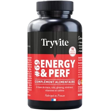 Formule Testo Homme | Performances Masculine | Vigueur Energie Endurance | 90 Gélules Pour Circulation Sanguine | Ginseng MACA - COLA -vitamines et minéraux | TRYVITE ENERGY&PERF