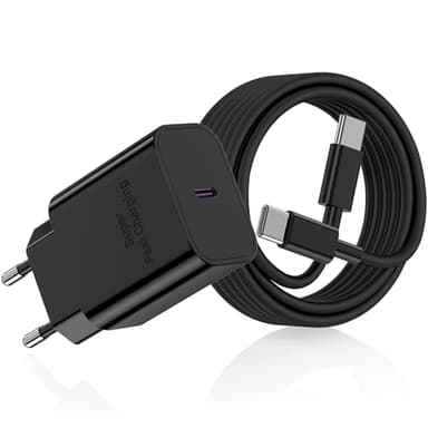 DGVERS Chargeur USB-C 45W Super Charge Rapide, pour Samsung Galaxy S25/S24/S23/S22/S21/S20 (Ultra, Plus), Note20,A54,A53,Z Fold5,Flip5,Fold4, Prise Secteur USB-C et Un câble de 2 m