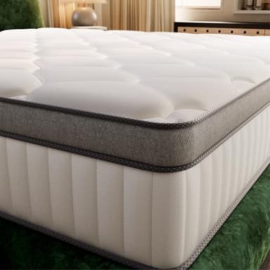 TXO Matelas 160x200 x 25 cm, Matelas Hybride Anti-Boulochage, soulagement de la Pression grâce à Une Conception en 7 Zones, Ressorts ensachés Individuellement avec fermeté Moyenne, certifié Oeko-Tex