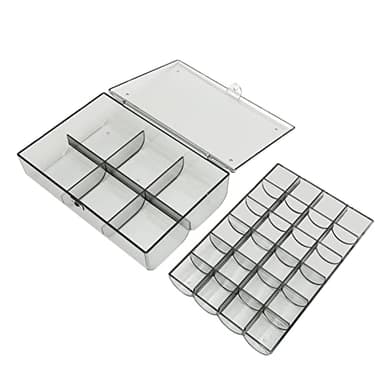 RASTKY Boîte de Rangement pour Boucles D'oreilles en Acrylique Translucide à 30 Compartiments avec Couvercle Anti-poussière, Légère et Portable, Meilleur Cadeau pour les Collectionneurs de Bijoux