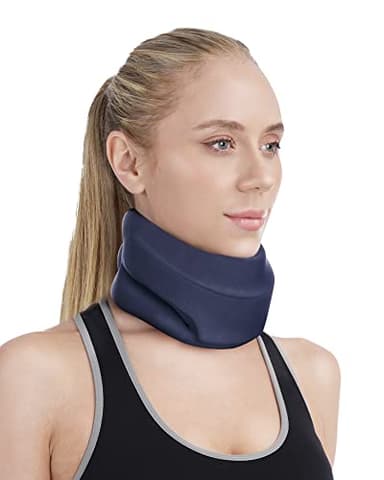 BLABOK Bandage de Cou pour les Douleurs,Collier Semi-Rigide pour Cervicales Douloureuses, Collier Cervical Maintient Soulager la Pression,Minerve Cervicale pour Femme et Homme (S)