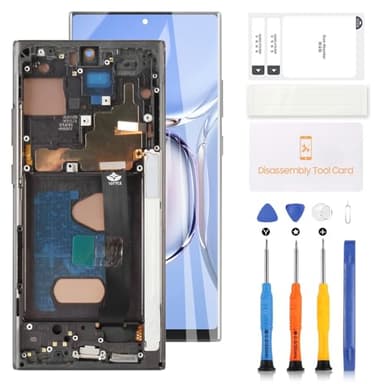 LADYSON INCELL Écran LCD de rechange pour Samsung Galaxy Note 20 Ultra 5G/4G N985 N986 SM-N986B Écran LCD tactile numériseur en verre Kit de réparation complet Cadre noir (sans empreintes digitales)