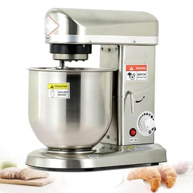 Batteur mélangeur professionnel Batteur Pétrin Professionnel de 10L 550W 3 Accessoires Pâtisserie Pain, pâte à pizza, cuisson de gâteaux (restaurant et boulangerie)(Silver,10L)