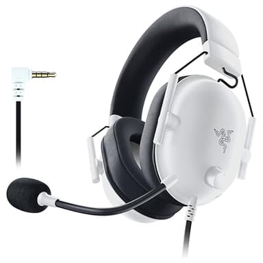 Razer BlackShark V2 X - Casque Gaming Esports Multiplateforme (Haut-parleurs Triforce de 50mm, Annulation Passive du Bruit Avancée, Son 7.1 Surround, Microphone Cardioïde) Blanc