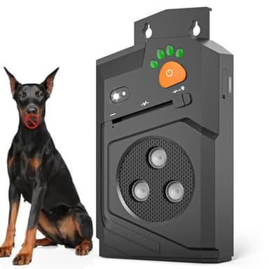 Honey Paws Anti Aboiement Chien Ultrason Puissant – Anti-Aboiement pour Chiens, Ultrason Chiens 3 Modes, Étanche IP56, Portée 15m, USB Rechargeable, Arrêt Automatique du Aboiement Intérieur/Extérieur