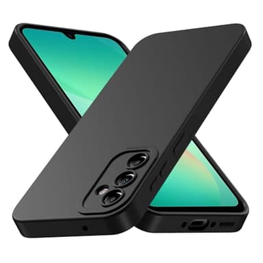 Tenphone Coque pour Samsung Galaxy A26 5G, Housse Etui de Protection en Silicone Souple, Cover Antichoc avec Protege de Camera, Pochette Compatible avec TPU (Noir, Sam A26)
