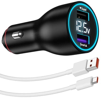 Chargeur de Voiture USB 120 W et Câble USB C pour Xiaomi Redmi Note 14 Pro+ 15 Pro 13Pro+ 12 11 5G, Adaptateur et Câble Type C 1 Meter Charge Rapide pour Xiaomi 13T 12 POCO X8 Pro X7