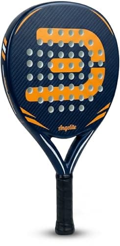 Raquette de Padel Angelite AG1 avec Garantie de 2 Ans | Cadre léger et Robuste en Fibre de Carbone (360 g), Surface en Fibre de Verre et Mousse EVA FlexCore pour Un contrôle Optimal