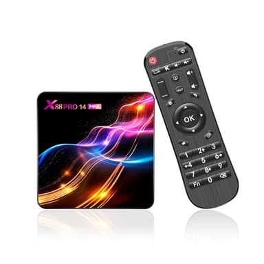 Android TV Box 14.0, Android Box 4 Go de RAM 64 Go de ROM RK3528 Quad-Core 64 Bits Cortex-A53, 2025 TV Box Compatible 4K 2,4 G/5 G Double Bande WiFi Ethernet 10/100 M USB 3.0/2.0 Smart Box