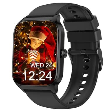Montre Connectée Enfant Femme Homme, 100+ Sports & 24/7 Santé Smartwatch, Appeal Bluetooth, Pression Artérielle, Fréquence Cardiaque, Stress, avec/sans application, Réveil, Calculatrice Android iOS