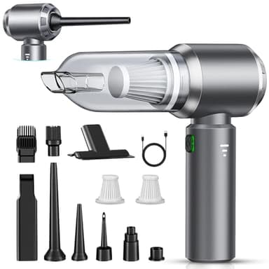 NVKHG Aspirateur à Main, 26000Pa Aspirateur à Main sans Fil, Aspirateur de Voiture à 3 Vitesses avec Moteur sans Brosse, Mini Aspirateur de Voiture pour Voiture Animaux Maison Car