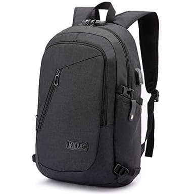 Antivol Sac à Dos Ordinateur Portable 15.6 Pouces Homme Imperméable avec USB Charging Port Sac à Dos D'affaires Sac a Dos PC Portable pour Loisirs/Affaire/Scolaire Noir
