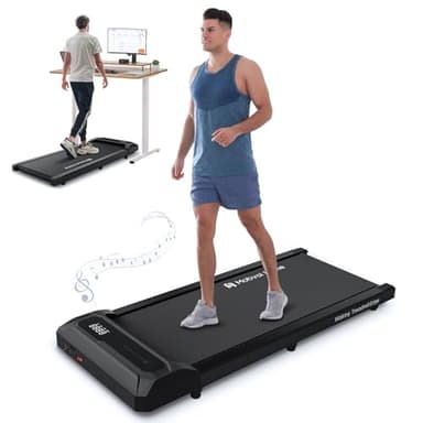 Tapis de course à tapis de marche Mobvoi pour la maison, tapis de course portable sous bureau avec télécommande, affichage LED, machine à marcher, à jogger et à courir, vitesses réglables 6km/h 120 kg