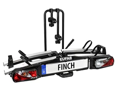 EUFAB 11584 Finch Porte-vélos pour 2 vélos Argenté/Noir