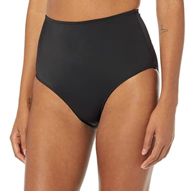 Amazon Essentials Bas de bain taille haute (grande taille disponible) Femme, Noir Délavé, 5XL Grande taille