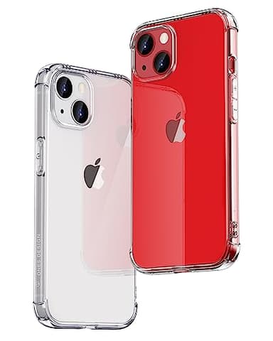 Ones Coque iPhone 14 Plus Transparente HD -MIL Protection 『 Airbags Antichoc 』『 Résonance Haut-Parleur 』〔 Garde Écran & Objectif 〕〔 Anti-Dérapant 〕〔 Trou Sangle〕Cas Silicone Antijaune Solide Fine