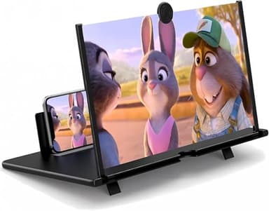 AiMeiteng 16 Pouces Agrandisseur ecran Telephone, 3D HD Amplificateur d'écran,Loupe Portable Telephone, adapté pour Regarder des Vidéos sur Tous Les Smartphones